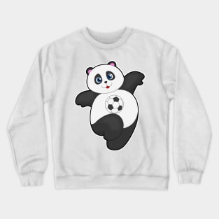 Panda at Soccer Sports Crewneck Sweatshirt